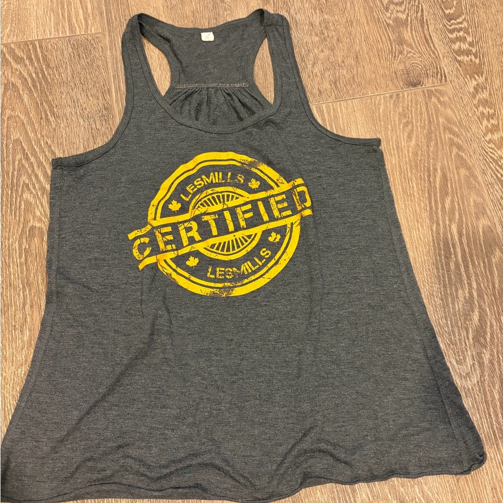 Les Mills GoodLife Fitness Charcoal Gray Top